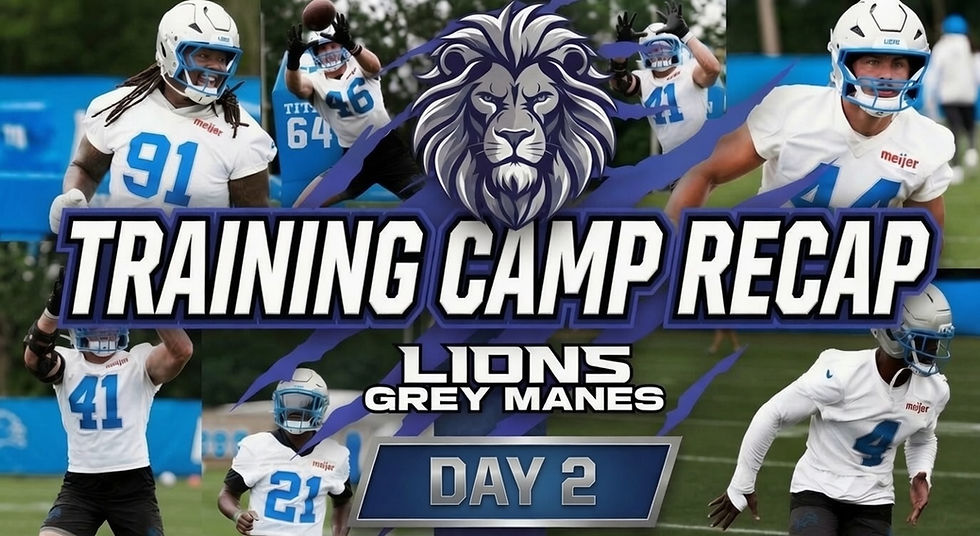 Detroit Lions 2026 Training Camp Day 2 Recap
