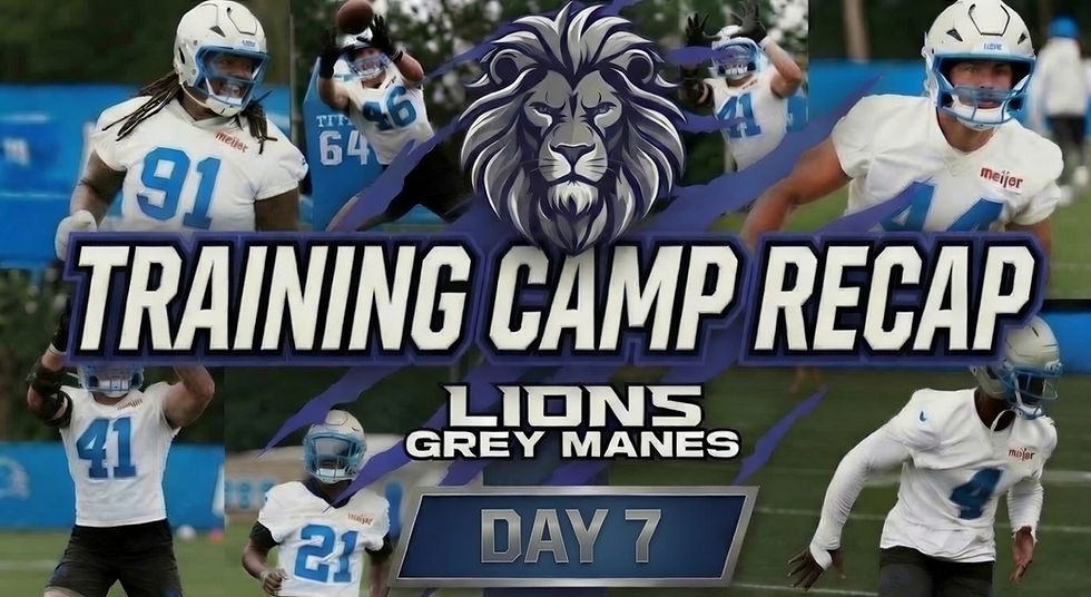 Lions 2026 Training Camp Day 7 Recap