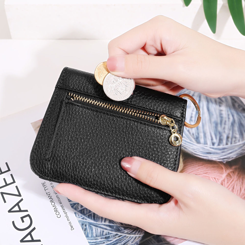 Cute Cowhide Zipper Coin Purse for Fashion Lovers