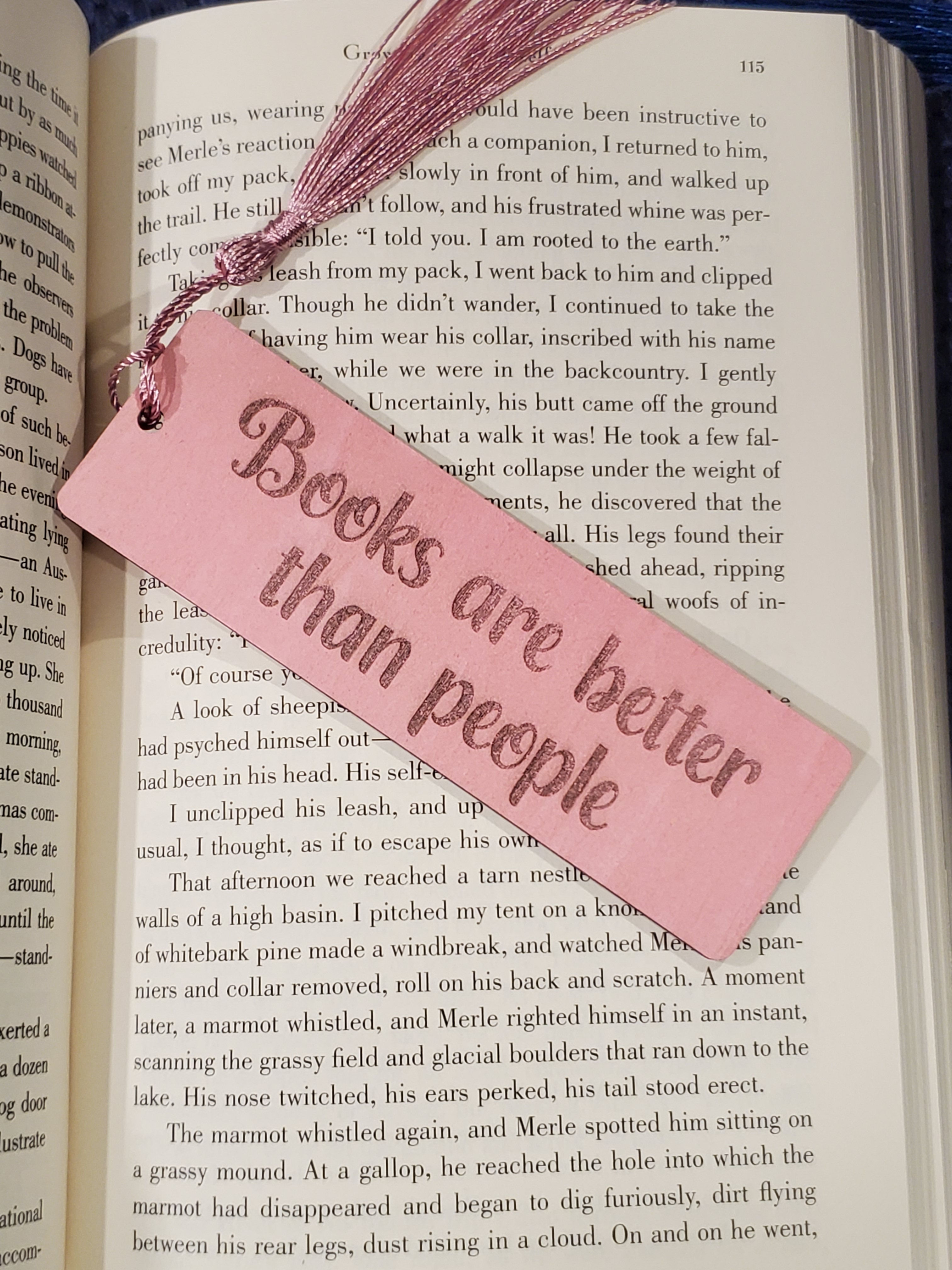 Books are better than people - bookmark