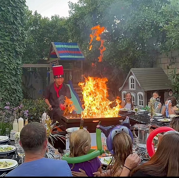 Private hibachi chef cooking in Panama City Beach FL