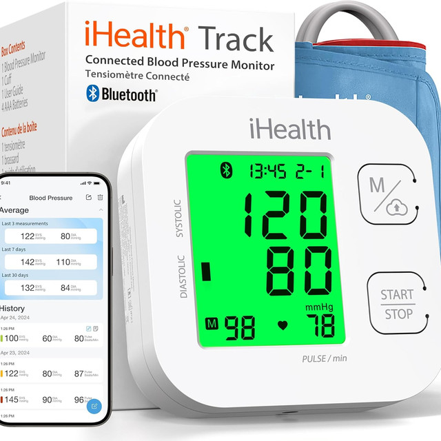 iHealth Smart Upper Arm Blood Pressure Monitor with Wide-Range Cuff