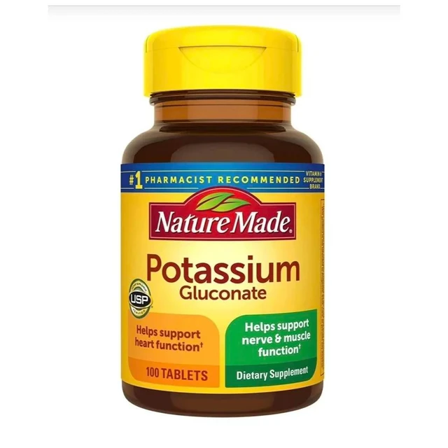 Nature Made Potassium Gluconate, Tablets - 100 Count