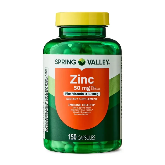 Spring Valley Zinc, Capsules - 150 Count