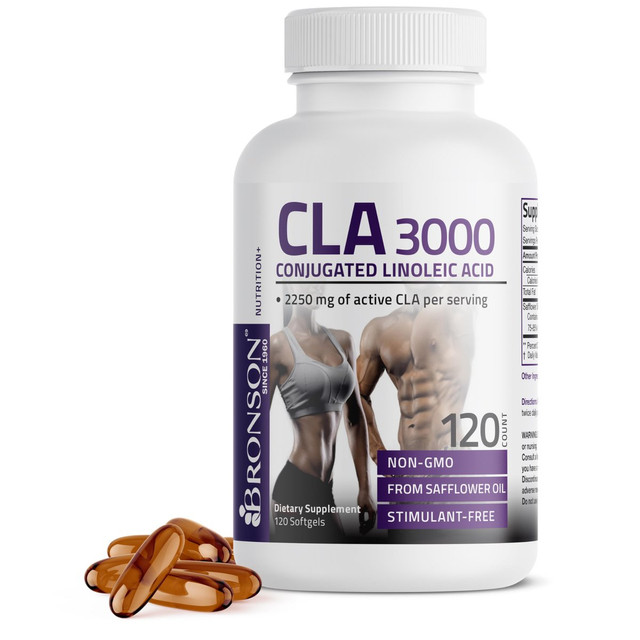 Bronson CLA 3000 Conjugated Linoleic Acid Supplement, Capsules - 120 Count