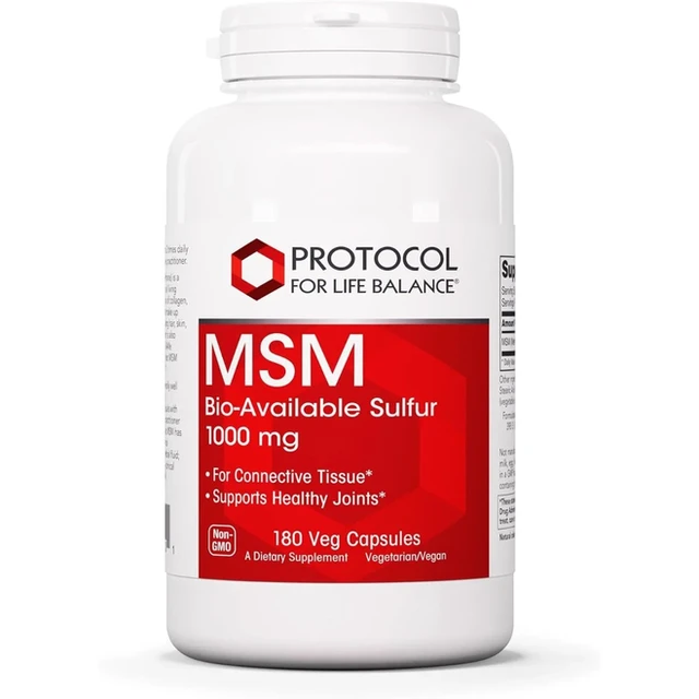 Protocol MSM Supplement, 1000mg - 180 Capsules