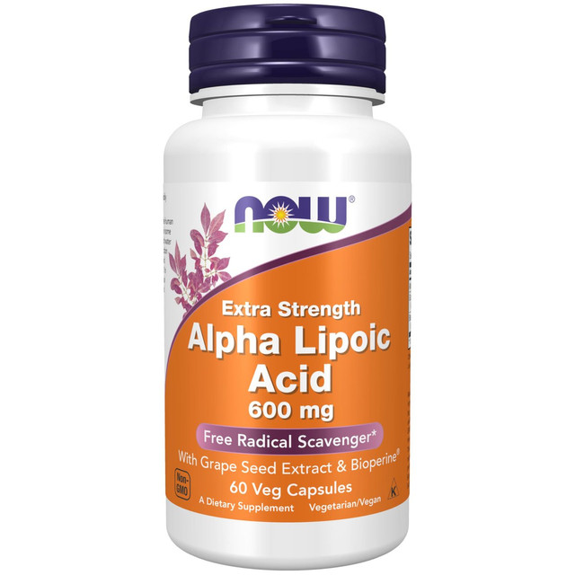 NOW Alpha Lipoic Acid 600mg 60 Veg Capsules
