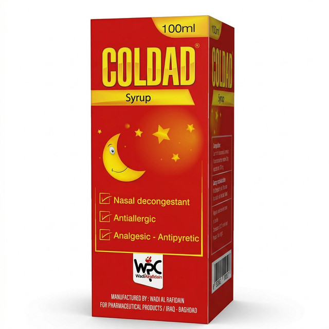 WRC Coldad Elixir, Cold & Flu Symptom Relief, Oral Elixir - 100ml