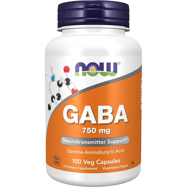 Now Foods GABA Supplement, Capsules - 100 Count