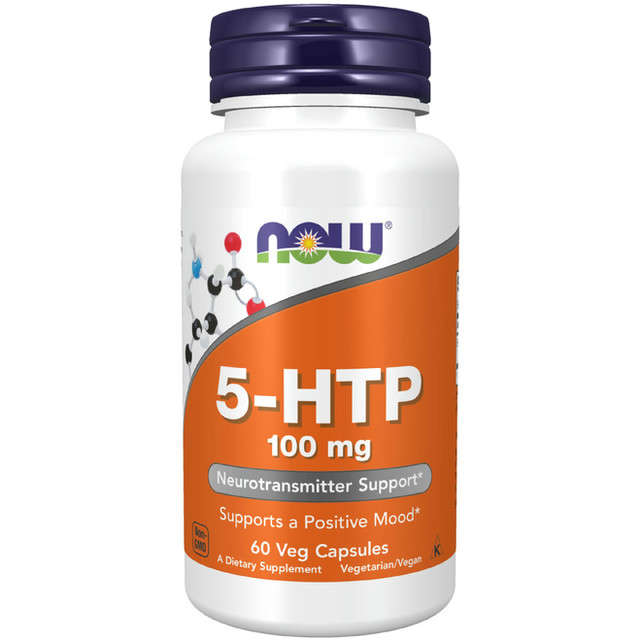 NOW Mood & Sleep Support 5HTP 100 MG Capsules by NOW - 60 Capsules