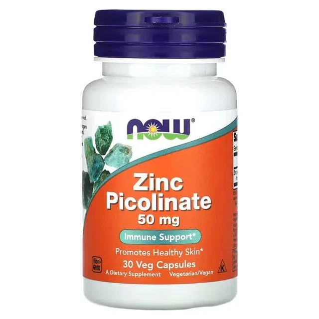 NOW Zinc Picolinate 50mg 30 Capsules -