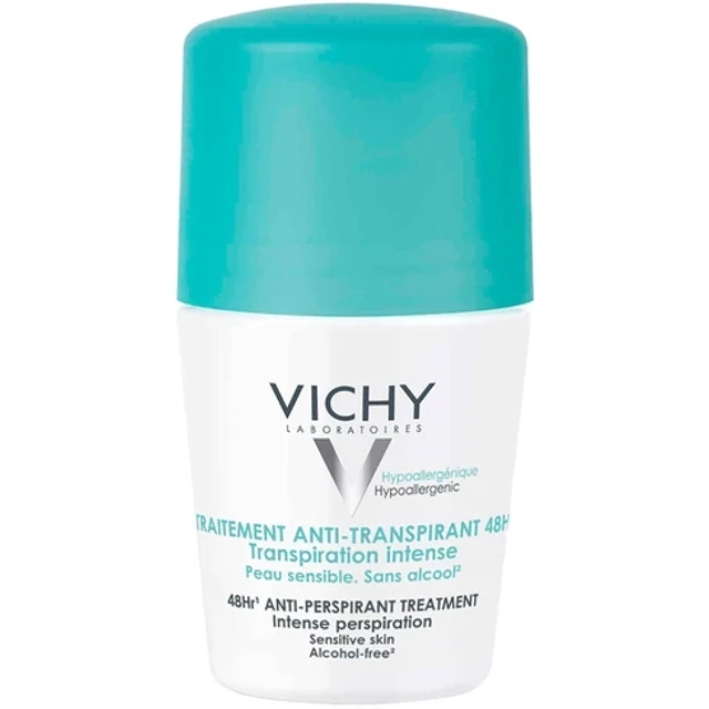 Vichy Treatment Anti-Transpirant Deodorant Roll-On, Long-Lasting Protection