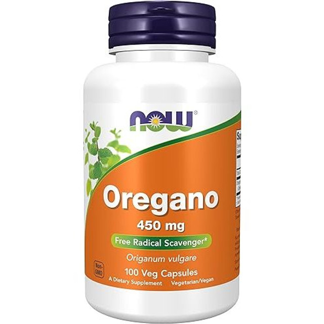 NOW Oregano Natural Antimicrobial & Antioxidant Support, 450 mg - 100 Count