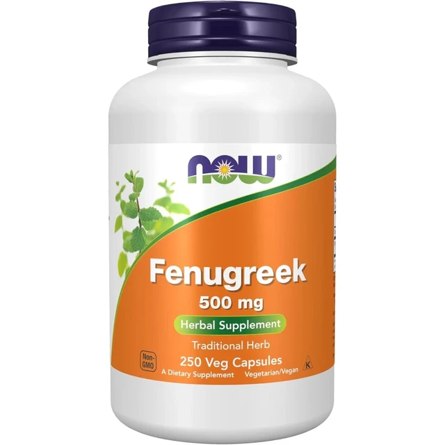 NOW Foods Fenugreek, Vegetarian Capsules - 250 Count