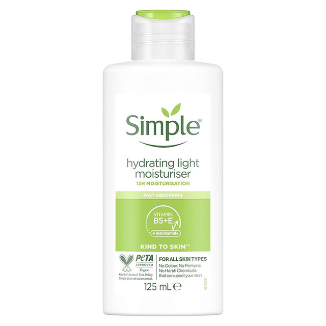 Simple Hydrating Light Moisturiser, Lightweight Hydration - 125ml