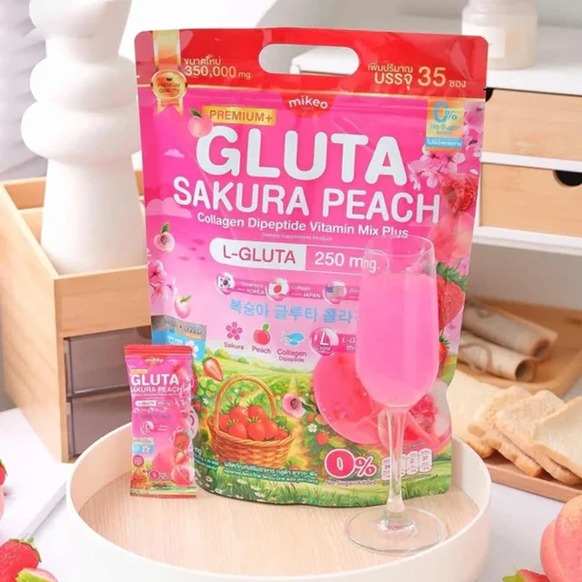 Mikeo Gluta Sakura Peach, Tablets - 35 Count