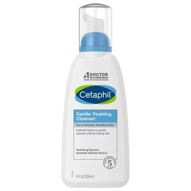 Cetaphil Gentle Foaming Cleanser, Effectively Removes Dirt, Oil & Makeup - 236ml