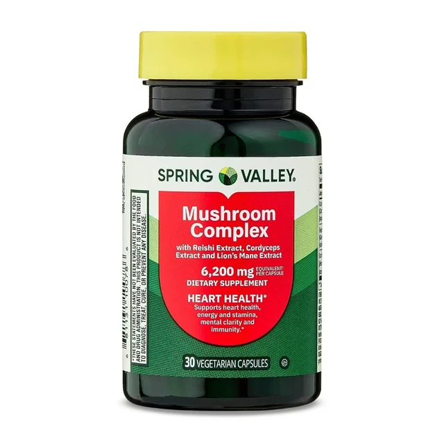 Spring Valley Mushroom Complex, Vegetarian Capsules - 30 Count