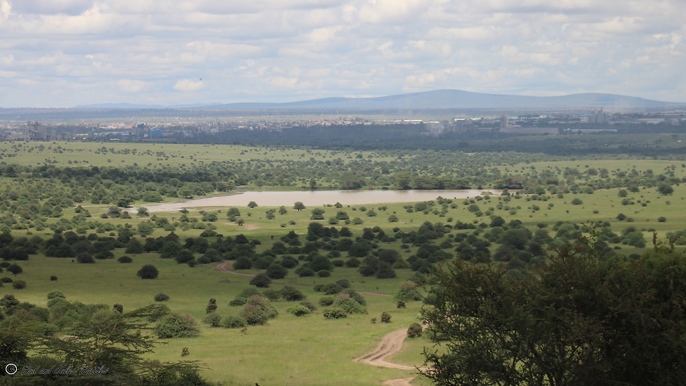 Athi Dam and Athi Basin from Koomes Viewpoint within the remote, eastern part of Nairobi National Park