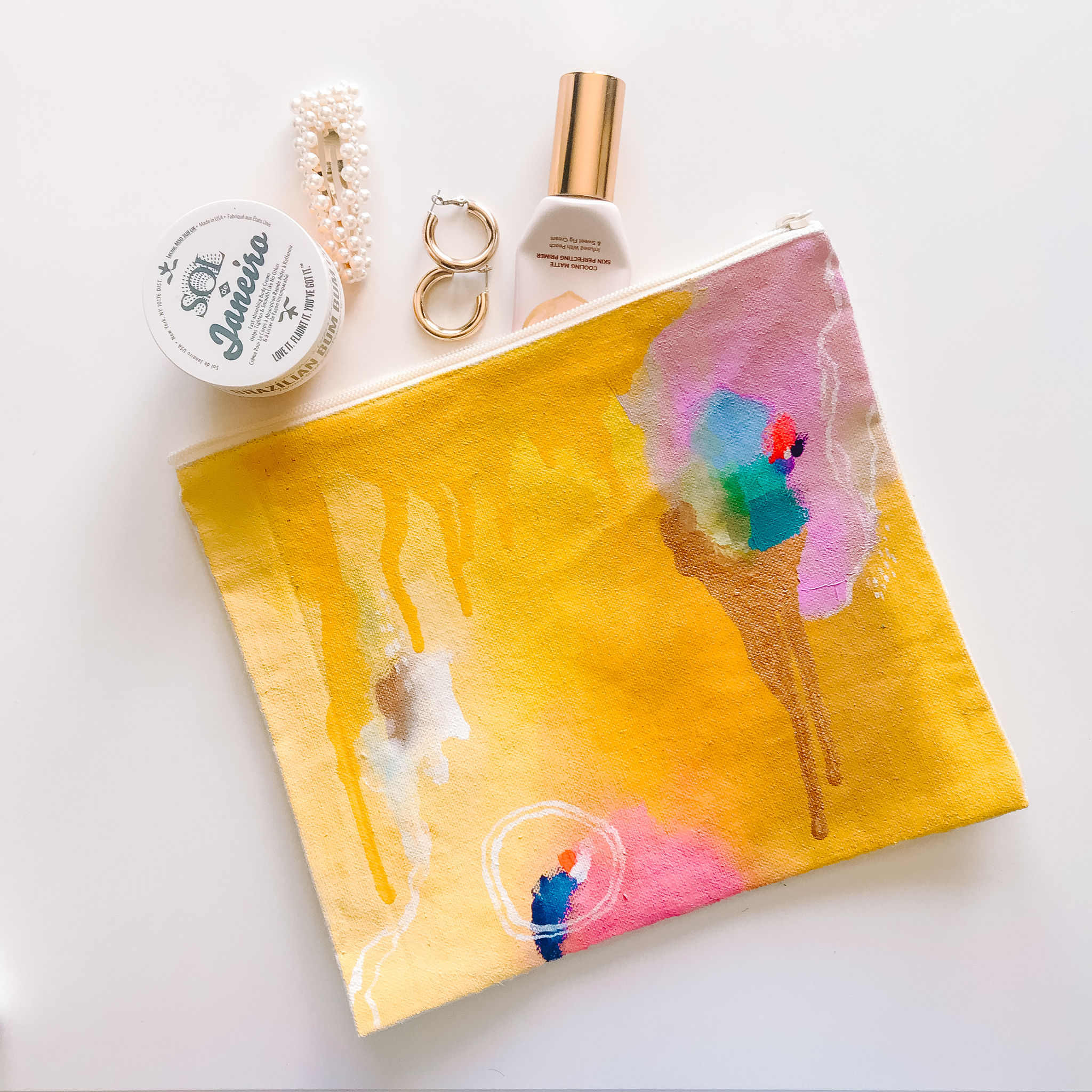 Sunshine Canvas Zipper Bag