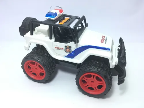 Miniatura: Carro Jeep Policía A Control Remoto Con Luces