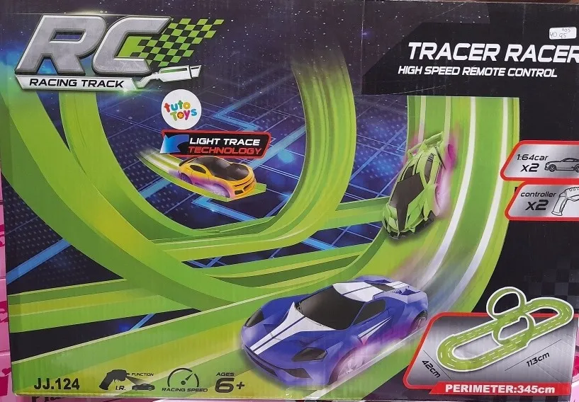 Miniatura: Pista Eléctrica Rc / 2 Giros / 2 Carros Perímetro 334cm