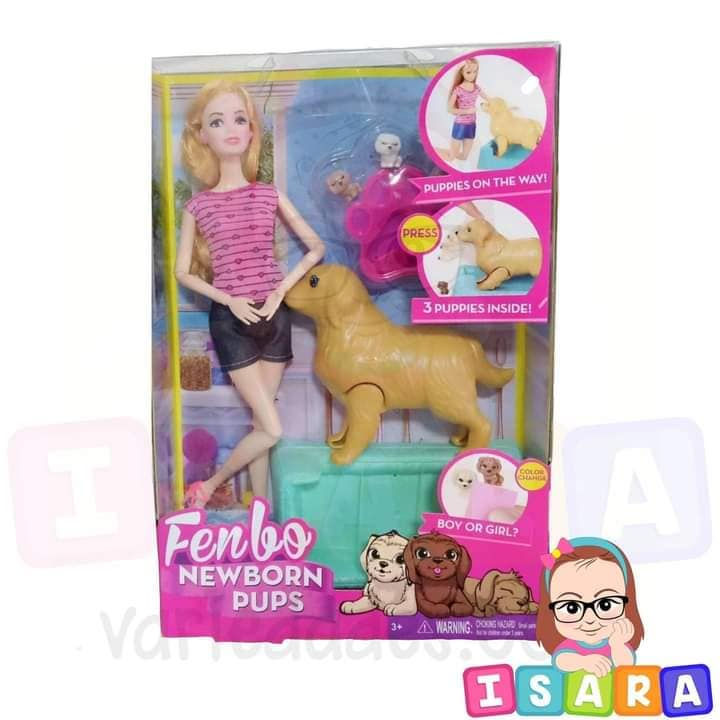 Miniatura: Muñeca Fenbo Lavado De Cachorros Recién Nacidos Perritos