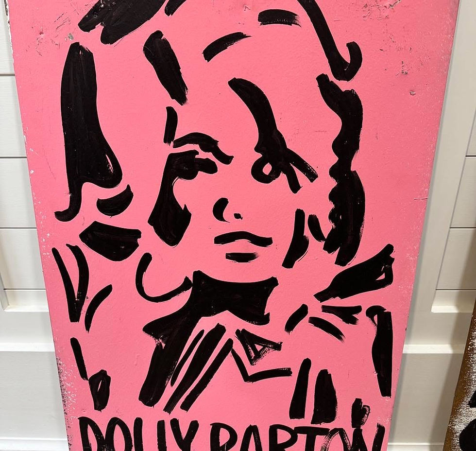 Thumbnail: Metal Pop Art Sign - Dolly Parton Johnny Cash