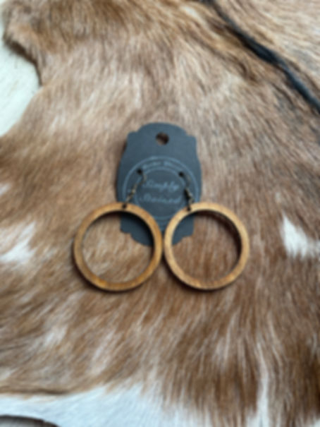 Simply Stained Handcrafted Wood Hoop Earrings