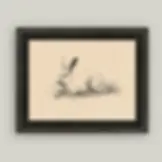 Bunny Sketch Framed Picture