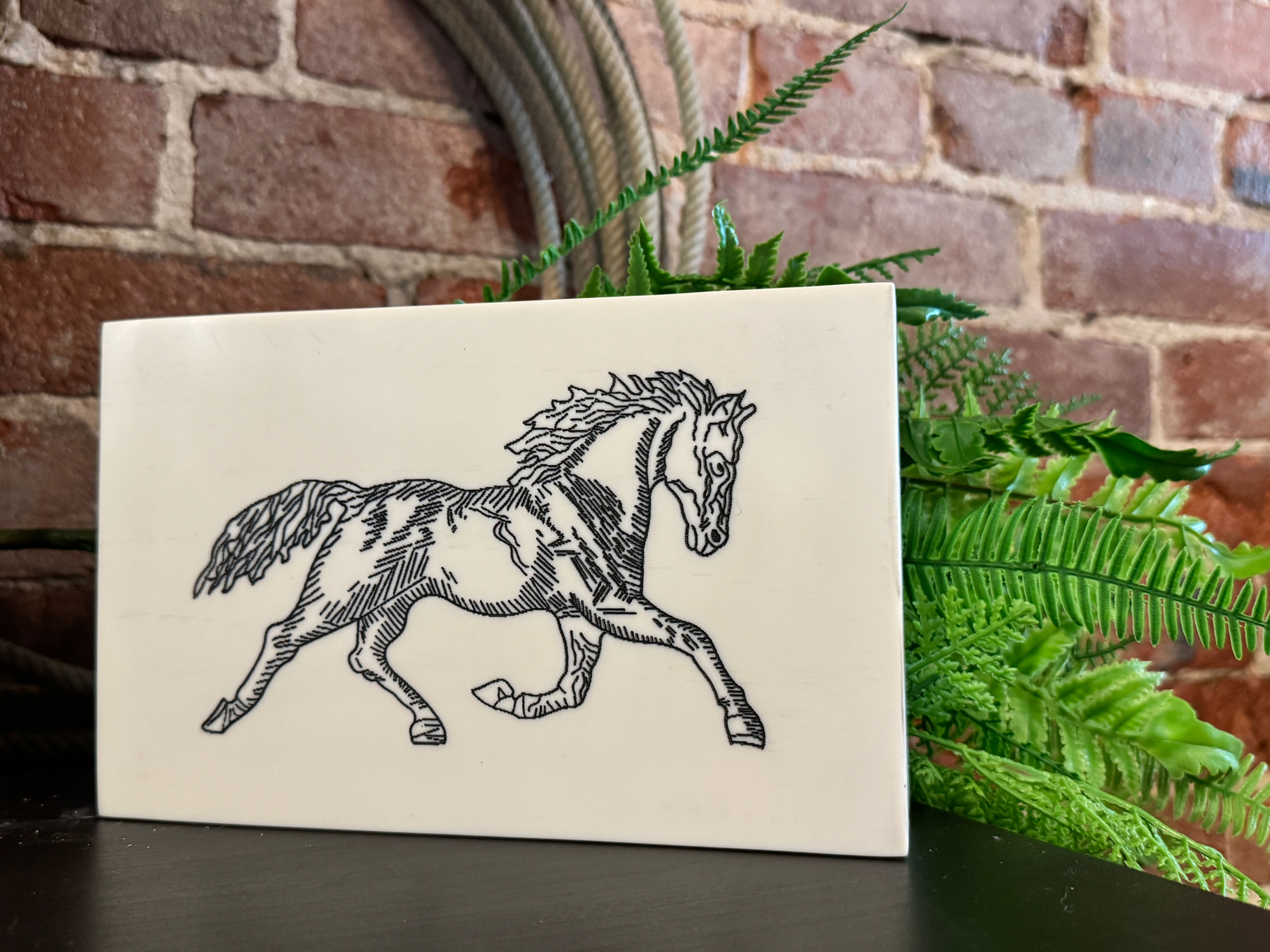 Luxury Equestrian Decorative Box - Cream