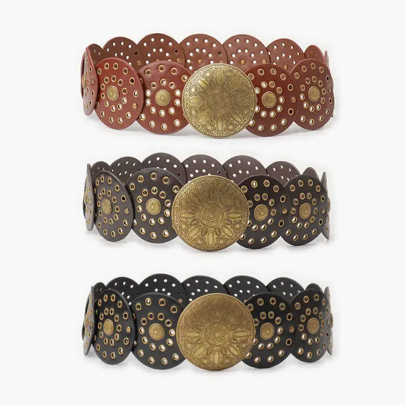 Thumbnail: Millennial Carved Vintage Western Cowboy Belt