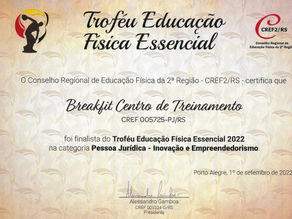 Reconhecimento: BreakFit é finalista do Troféu Educação Física Essencial!