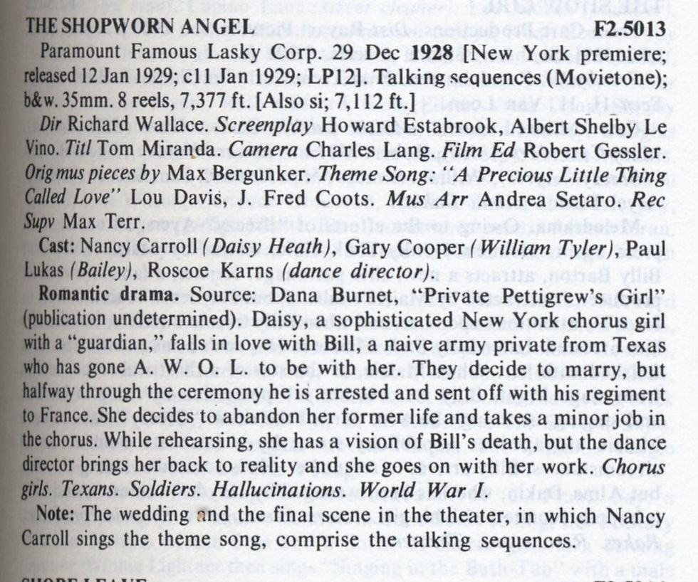 The Shopworn Angel - 1928