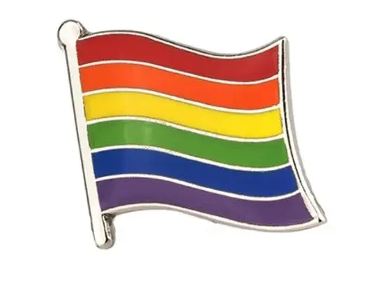 LGBTIQA+ Rainbow Flying Flag Pin - Small