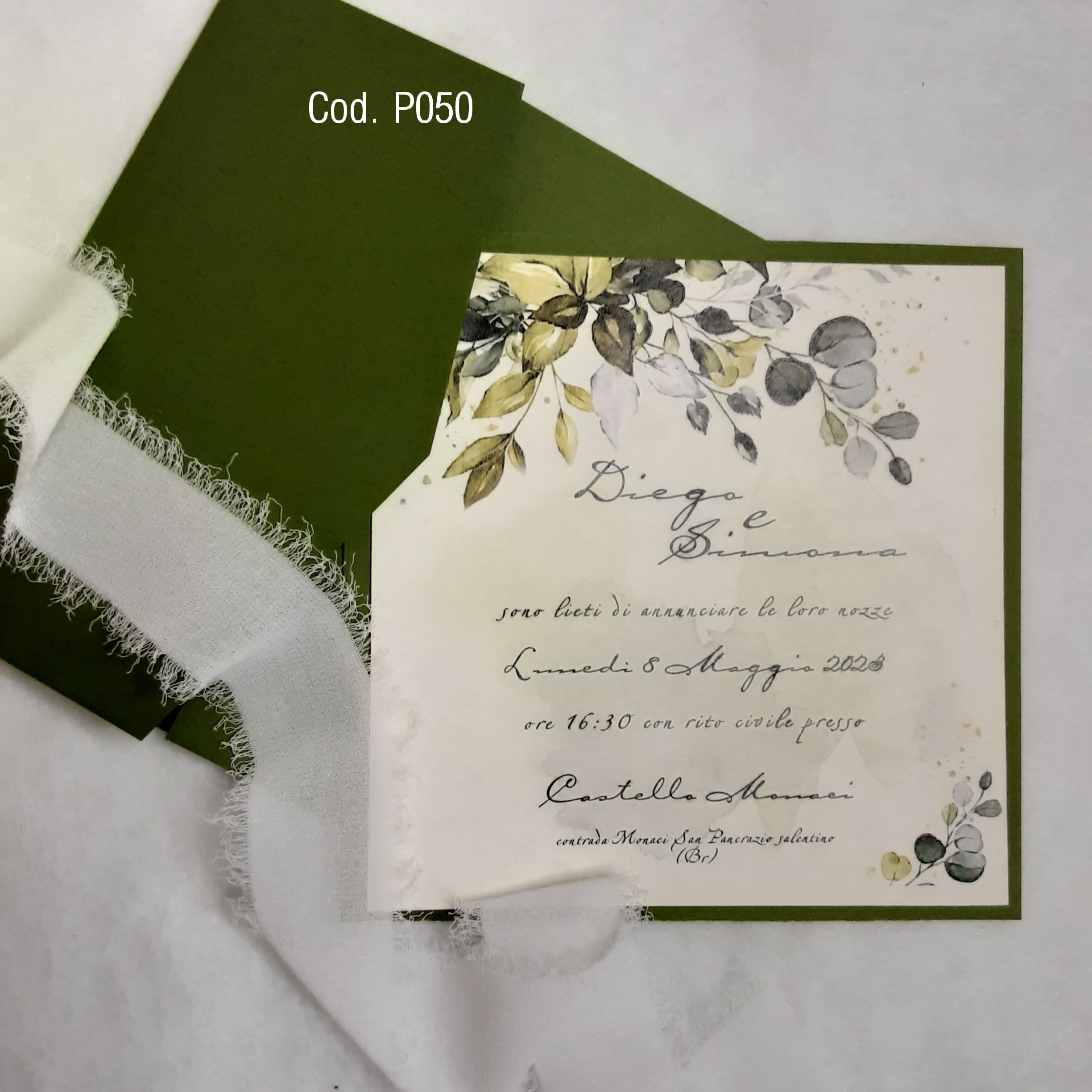 PARTECIPAZIONE ROMANTICA COD P050