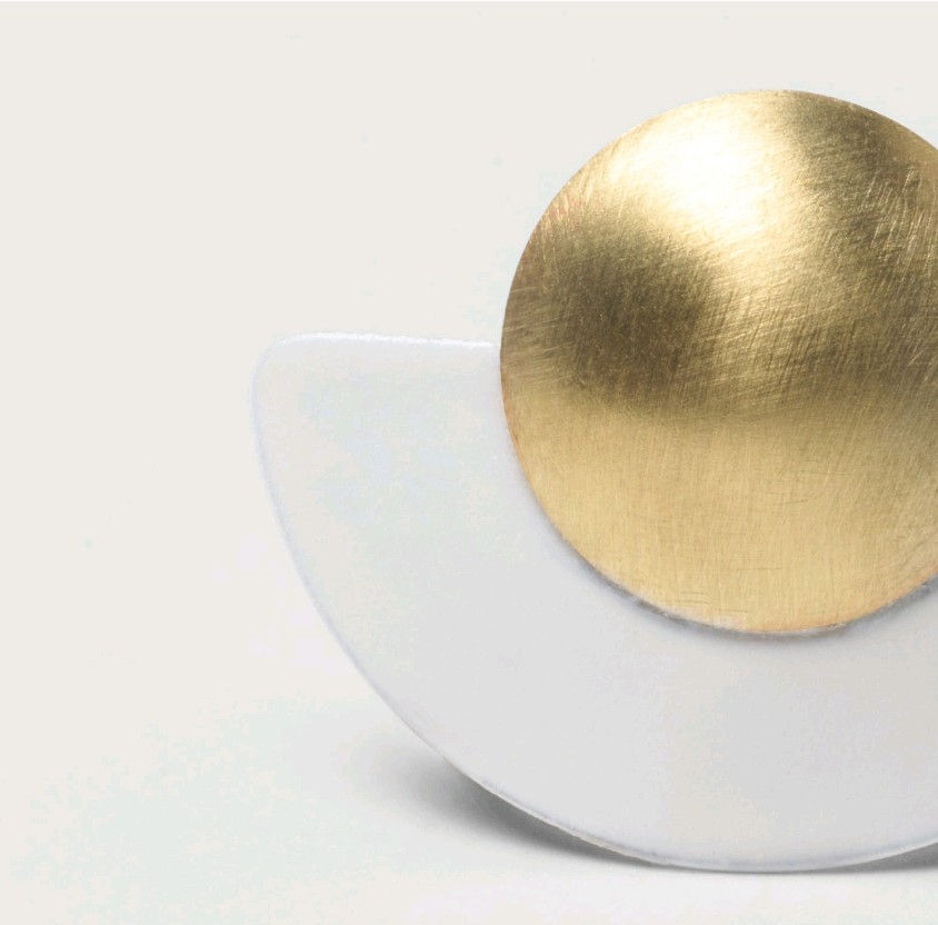 Miniatura: Rif.306611W Anello Asami placcato oro in ottone bianco