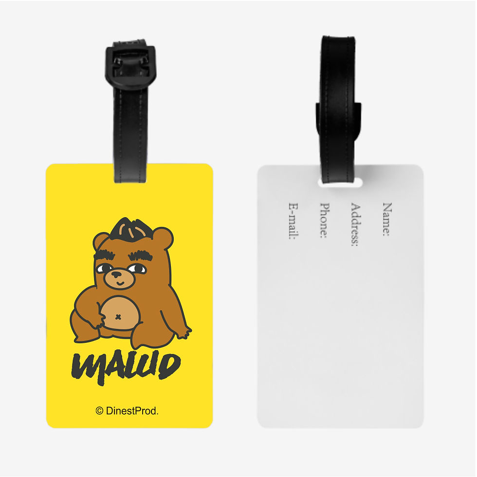 maludbear plastic luggage tag