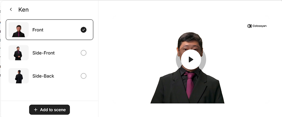 Select an AI Avatar and Voice