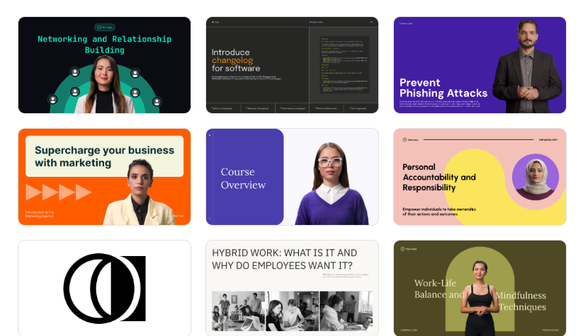 Choose Template for Video Creation