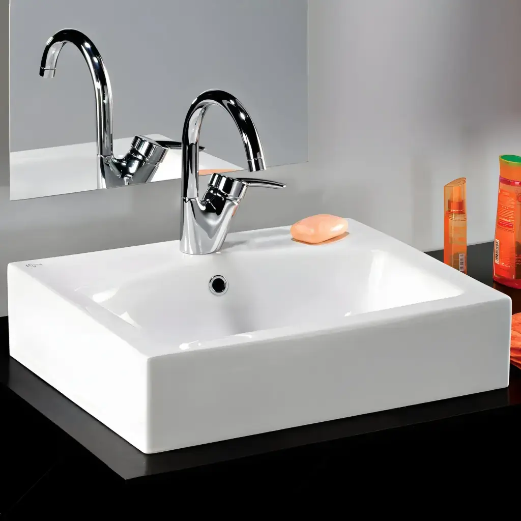 حوض بلان 44x56 سم فوق سطح افقي ابيض G0656 من ايديال ستاندرد