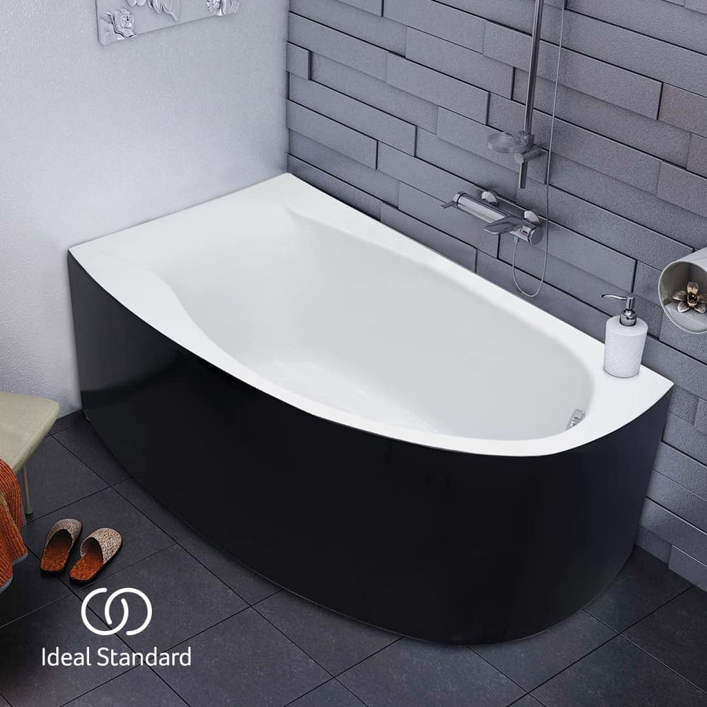 بانيو بلان 160x90 شمال سيملس ابيض x اسود GA254V3 من ايديال ستاندرد