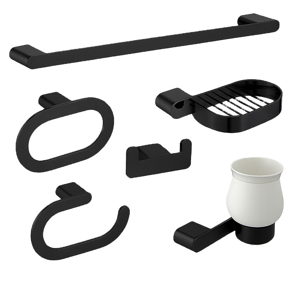 طقم اكسسوار ٦ قطع اسود DR-1880B من دريم