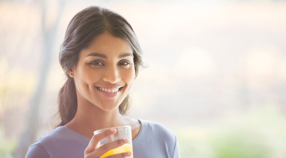 Girl Enjoying her Drink