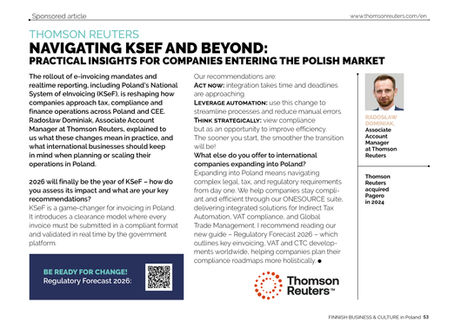Thomson Reuters on KSeF in the Polish market