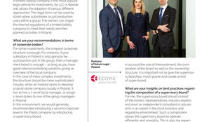 Ecovis Legal Poland - two decades of guiding Finnish investors through Polish law.