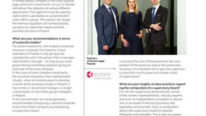 Piotr Pruś, Partner at ECOVIS LEGAL POLAND Multan, Pruś i Wspólnicy Kancelaria Prawna i Podatkowa sp.j., an experienced corporate lawyer with tens of Nordic clients shares his thoughts on corporate setup in Poland:    - How to design your Polish entities for maximum flexibility and future growth    - When a simple management board is enough - and when it can actually be dangerous    - Especially interesting is how to use SUPERVISORY BOARDS strategically (not just as a legal formality)    - And update about mandatory e-invoicing (KSeF) and other 2026 legal changes will affect your operations