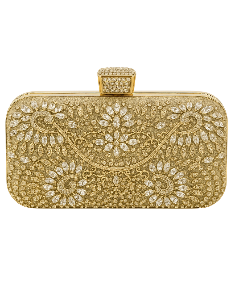 Pikkukuva: The Stardust Embrace Luxury Clutch in gold