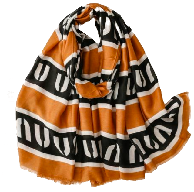 Marigold maze hijab front view