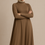Miniatyrbild: Model wearing Modest outerwear dress in khaki